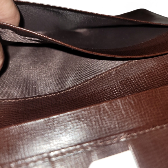 Valentino Garavani Brown Leather Long Wallet Vintage In EUC - Picture 5 of 6